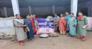 शक्ति शाखा ने की गौ सेवा, दान किया पशु आहार