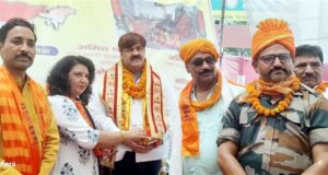 देवबंद में गौ ध्वज गंगा यात्रा का किया स्वागत