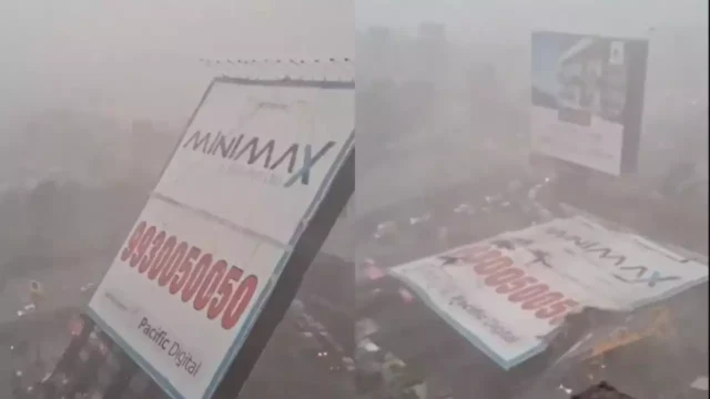 Video -Tragic accident due to falling of hoarding in Ghatkopar