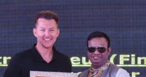 डॉ. निकेश जैन माधानी को ऑस्ट्रेलियाई क्रिकेटर ब्रेट ली ने इंडिया बीआई ब्रांड आइकॉन अवार्ड्स से किया सम्मानित